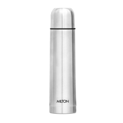 Milton Eco-Flip 1 Litre Thermosteel Water Bottle – Double Wall Vacuum Insulated | 24H Hot & Cold | Leak Proof | ISI Certified | Silver