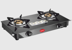 Skyline 2-Burner LPG Gas Stove with Auto-Ignition & Premium Brass Burners