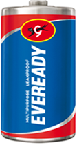 Eveready 950DS D Size Battery | R20 Zinc Carbon for Torches & Radios
