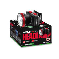Eveready DL 89 1W Rechargeable Headlamp | 90° Adjustable | Hands-Free Light
