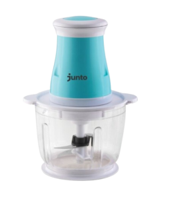 Junto 300 W Electric Chopper with Copper Motor, 4-Arm Blade, Blue White