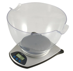 Voda Bowl Kitchen Scale | 11 lb (5kg) Capacity, Digital Display, Removable Bowl