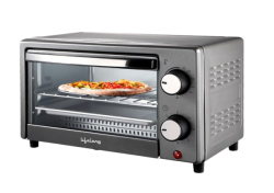 Lifelong OTG 10 Litre for Kitchen with Baking Tray - 800W Electric Oven Toaster Griller Machine Electric Timer Control for Baking- Pizza, Cake, Grill Chicken or Toast Bread (LLOTG10) Grey