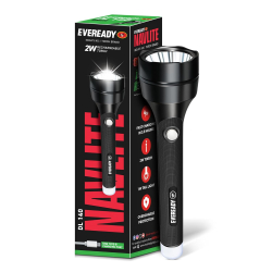 Eveready DL 140 NAVLITE 2W Torch with 360° Tail Light | Dual LED & USB Rechargeable