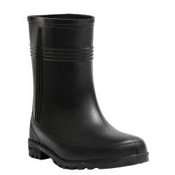Hillson 9 Inch Hitter Plain Toe Black Work Gumboots, Size 06 UK/India