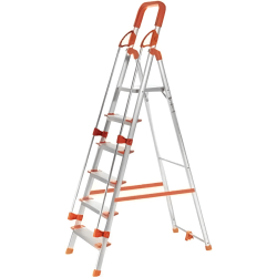 Pro Home Aliminium Ladder with Railing 6 Step