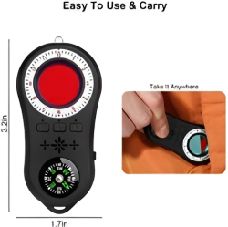 AUSHA SPY DETECTOR (Hidden Camera Detector With Compass and Flash Light)n