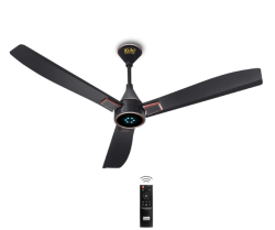 KUHL Arctis A8 1200 mm BLDC Fan I 370 RPM I Only 29 W I Saves up to 65% Electricity | BEE 5 Star Rated I Decorative Trims I High Air Delivery I 6 LED Speed Indicators | 5 Year Warranty | Matt Black