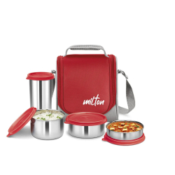 Milton Tasty Lunch 3 Combo – 3 SS Containers + 1 SS Tumbler