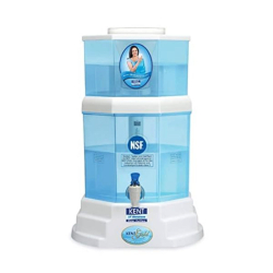 KENT Gold Optima Gravity Water Purifier | UF Technology Based | Non-Electric & Chemical Free | Counter Top | 5L Top + 5L Bottom Storage | White