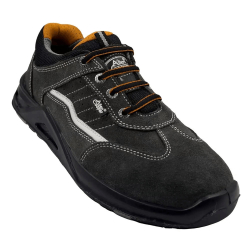 Allen Cooper Safety Shoes Low Ankle Nitrile Rubber Sole UK 9 Size Grey for Industrial Use, ACL 3685
