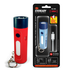 Eveready DL 102 SIREN 1W Safety Torch with 100dBA Personal Alarm | USB Rechargeable