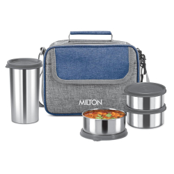 Milton Daily Meal Lunch Box – 3 SS Containers + 1 Tumbler