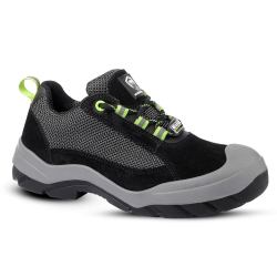 Euro Security Rhino Suede Leather Steel Toe Grey Safety Shoes with Double Density PU Sole, Size 07UK/India