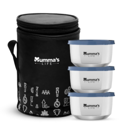 Mumma's Life KuKu Punch Box | 3-Compartment Bento Box | 600ml x 3 Leak-Proof Lunch Container