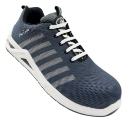 Allen Cooper ACF-11719 Fabric Non Metallic Toe Grey Sporty Design Low Ankle Safety Shoes Size 12