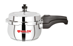 Nirlon Stainless Steel Belly Sandwich Bottom outer Deep Lid  Pressure Cooker 2lt