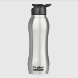 Skyline Single Wall Stainless Steel Water Bottle – 1000ml, Ideal for Daily Hydration (With Box)
