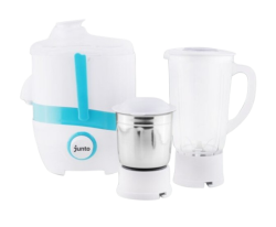 Junto Juicer Mixer Grinder 450W ,1 Stainless Steel Jar + 1 PC Jar , Blue White