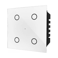 Halox Wi-Fi Smart 4 Gang Touch Switch (White, Pack of 1) | No Hub Required | Compatible with Alexa, Google Assistant