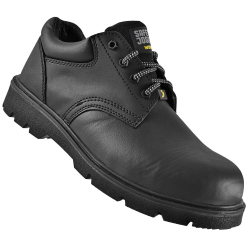 Safety jogger NX1110 Leather Composite Toe Black Oil & Fuel Resistant Safety Shoes with PU Sole, Size 08 UK/India