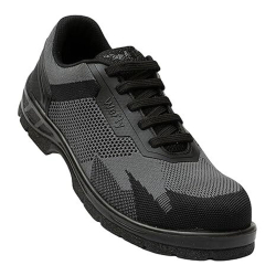 Hillson WF 01 Hard Toe Safety Shoes PU Sole Low Ankle Grey  Breathable Flyknit Fabric, Size 10 UK/India