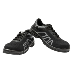 Hillson WF 02 Hard Toe Safety Shoes PU Sole Low Ankle Grey Breathable Flyknit Fabric, Size 06 UK/India