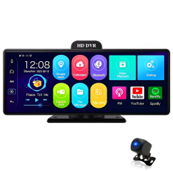 AUSHA Android Dual Dash Camera with Auto Car Play