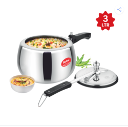 Skyline Triply Pressure Cooker 3 Litres Capacity