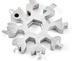 Durable & Portable 18 in 1 Snowflake Multi-Tool, Snowflake Bottle Opener Flat Phillips Screwdriver Kit Wrench