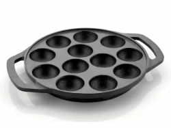 Nirlon Cast Iron Gas & Induction Compatible Appam Patra 12Pit 21cm