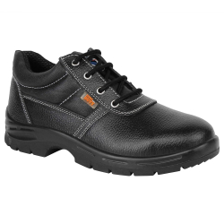 Allen Cooper Double Duty AS-7075 Safety Shoes PU Sole, Black, Size 11 IND/UK