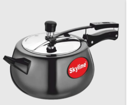 Skyline 5 Litre Hard Anodized Pressure Cooker – Induction Base for Large Meals with Maximum Durabilityn