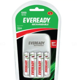 Eveready COMBIPACK BP22C | Rechargeable Battery & Charger Combo | AA & AAA Mixed Pack