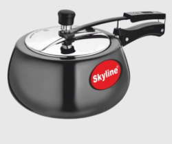 Skyline 3 Litre Hard Anodized Pressure Cooker – Induction Base for Fast and Healthy Cooking