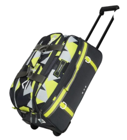 46 L Strolley Duffel Bag - Nova 52 Duffle Trolley Quick Front Pocket Access Detachable Shoulder Strap - Green - Regular Capacity