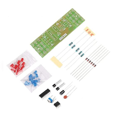 NE555 + CD4017 Red Blue Double Color Flashing Lights Board DIY Kit