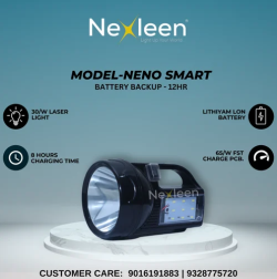 Nexleen Lithium Nexon Smart Torch 30W | 1KM Laser Light | 6H Runtime