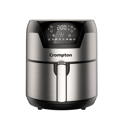 Crompton Nourish Pro Air Fryer 4.5 L | Oil Free Cooking, 1500W, Indian Preset Menus | 3 Yr Heating Element Warranty