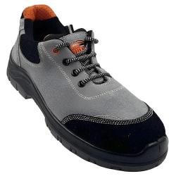 Allen Cooper DD 7152 Suede Leather Steel Toe Cap Double Duty Gray & Black Safety Shoes, Size 10