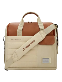 Omega 03 Messenger Bag, Men & Women Beige Messenger Bag
