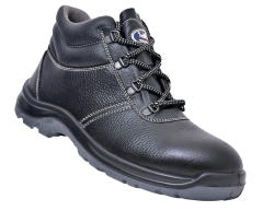 Allen Cooper Steel Toe Safety Shoes High Ankle PU Sole Size 11 UK/India Black, ACL-1436