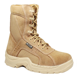 Krieger KR-1002 Leather High Ankle Steel Toe Desert Army Work Safety Boots, Size 05 UK/India