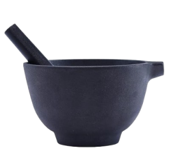 Wonderchef Forza Pre-Seasoned Cast-Iron Mortar & Pestle| Silbatta |Spice, Medicine Grinder Masher| Okhli/Musal/Khalbatta | Ideal for Hand Grinder