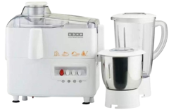 USHA Plastic JMG 3345 230 Watts Juicer Mixer Grinder (White, 2 Jars)