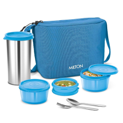 Milton Essen Lunch Box – 7 Pcs Set (Microwave Safe | With Tumbler & Cutlery)