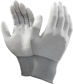 Esd finger coated Grey Gloves