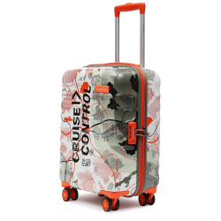 Uppercase Geo 56cm Cabin Trolley | Printed Eco Polycarbonate 8-Wheel Luggage with 2000 Day Warranty