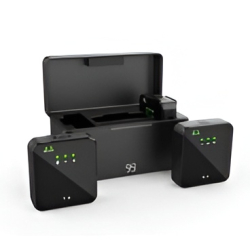 AUSHA K40 Dual Channel Wireless Lavalier Microphone with Charging Case