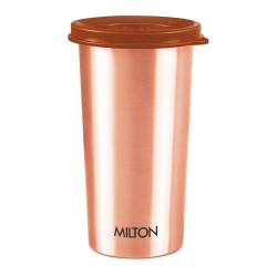 MILTON Copper Tumbler 500 | 99.9% Pure Copper | 500ml Leak Proof | Ayurvedic Health Benefits
